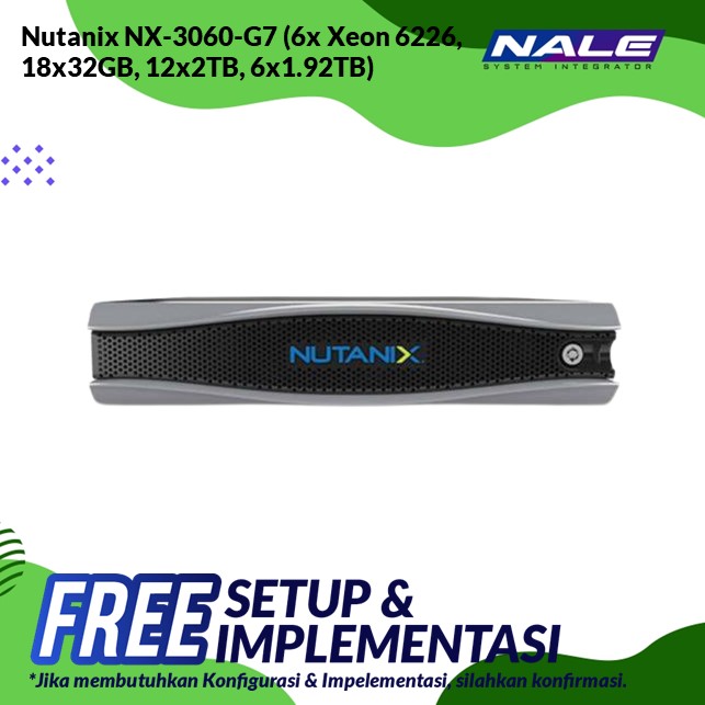 Nutanix NX-3060-G7-1 Nutanix NX-3060-G7 (6x Xeon 6226, 18x32GB, 12x2TB, 6x1.92TB) - Gambar 1