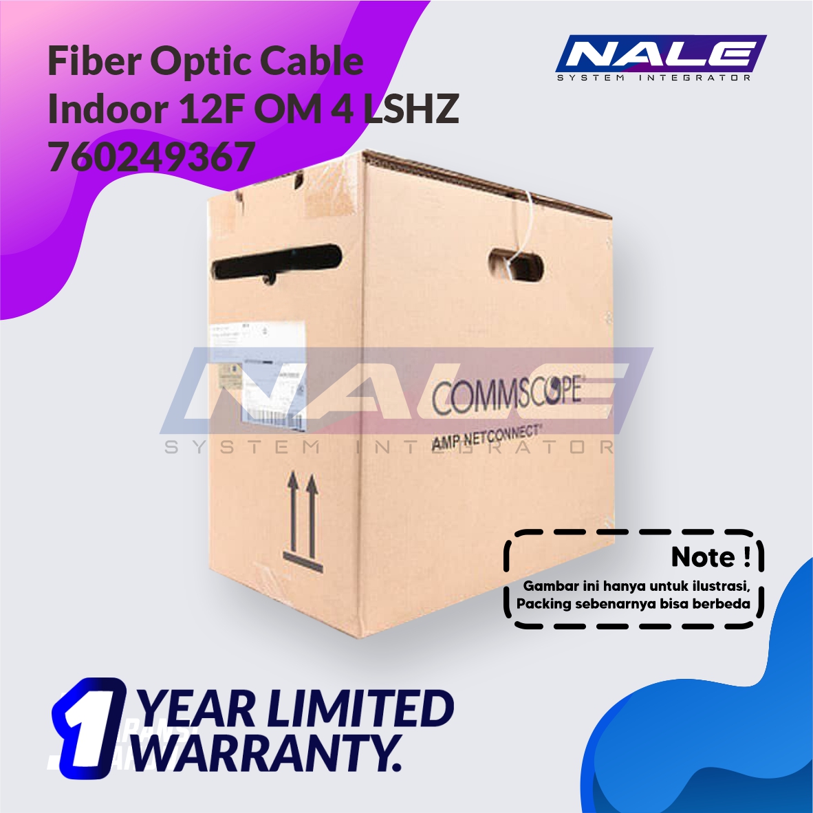 SLOTNE - Fiber Optic Cable Indoor 12F OM4 LSZH 760249367 - 02 Fiber Optic Cable, Indoor, 12F, OM4, LSZH (760249367) - Gambar 2