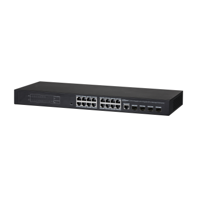 Dahua 10-Port Gigabit Industrial Swicth with 6-Port Gigabit PoE Managed (DH-PFS4420-16GT-240)